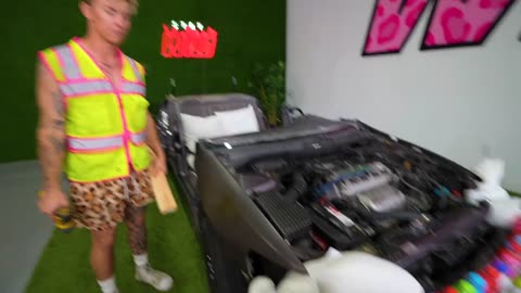 Mrbeast build a car with trash win $1000