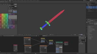 Create a sword in Blender 2.8 and eevee ( timelapse ) - Game asset