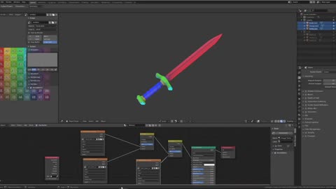 Create a sword in Blender 2.8 and eevee ( timelapse ) - Game asset