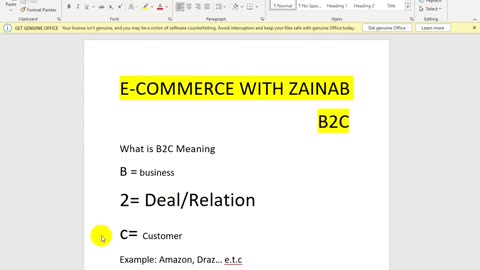 Business to Consumer(B2C) In E-commerce _ Lecture On B2C in Urdu And Hindi