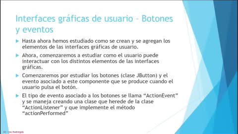 Java parte 23. Interfaces gráficas de usuario (parte 5). Manejo de botones y eventos.