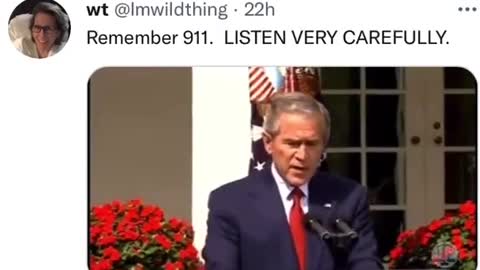 George W Bush LISTEN TO WHAT HE SAYS VERY VERY CAREFULLY!