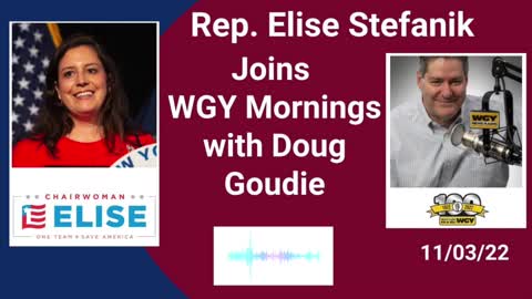 Elise joins WGY Mornings with Doug Goudie 11.03.2022