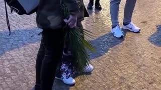 Anti-Russia Tank Exhibition Covered With Flowers In Berlin