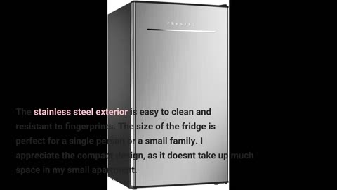 Frestec 3.1 Cu. Ft. Mini Fridge with Freezer, Small Refrigerator, Mini Fridge for Bedroom, Sing...