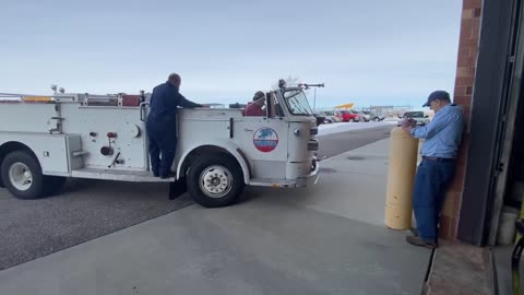 1970 American LaFrance fire truck roars back to life