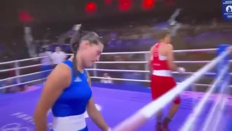 Travesty at the Olympics. Angela Carini is forced to box against a biological male & lost in seconds