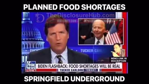 The manufactured food storage admitted by Biden and the underground facility