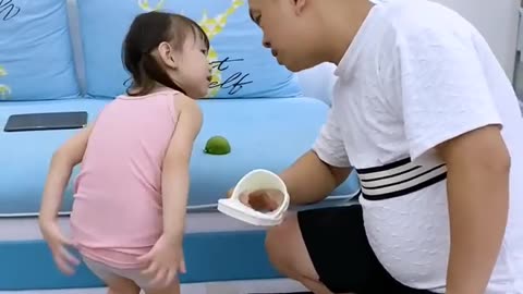 Funny father and doughter