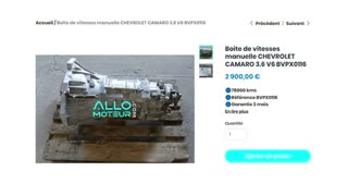 ALLOMOTEUR.COM - Boite de vitesses manuelle CHEVROLET CAMARO 3.6 V6 BVPX0116
