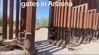 Border gates welded open in Arizona to make it easier for the migrants...