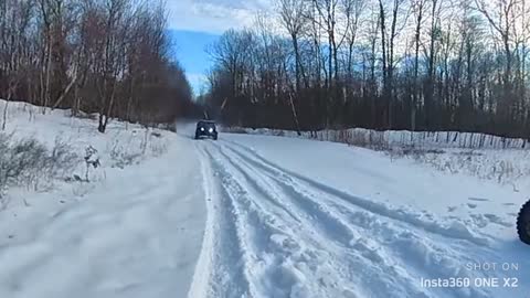 Can am X3 kicking some snow