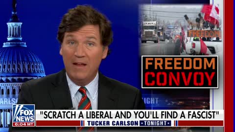 Tucker Carlson slams the left's hypocrisy when it comes to the Freedom Convoy truckers' protest