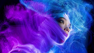 Colorful Smoke Effects With Woman Face Free To Use Loop Video (No Copyright)