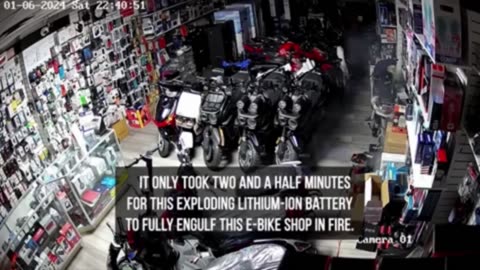 Terrifying video shows how e-bike battery ignited an inferno in a NYC store