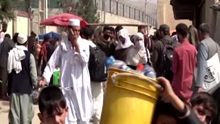 Afghan at Kabul airport says water costs '40 US dollars'