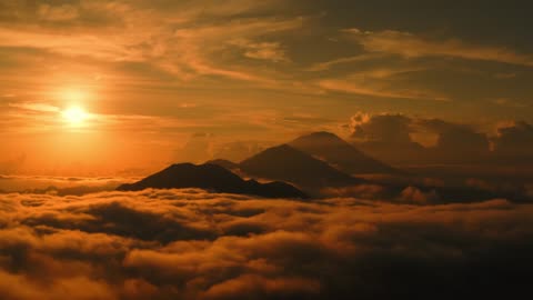 DANCING CLOUDS WITH SUNSET