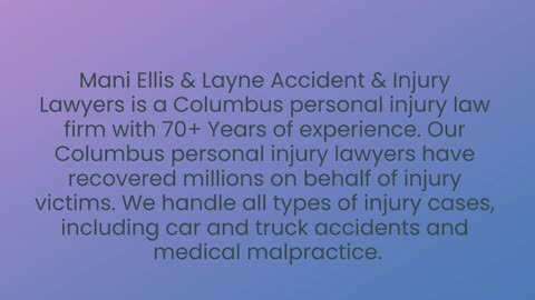 Columbus personal injury attorney