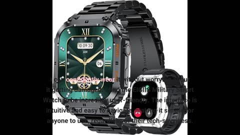 EIGIIS Military Smart Watches for Men 1.96” HD Big Screen Rugged Smart Watch (Answer/Dial Calls)