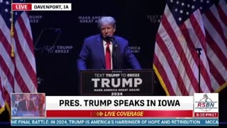 Trump answers an audience member’s question about the border: “It’ll be secured on day 1.”