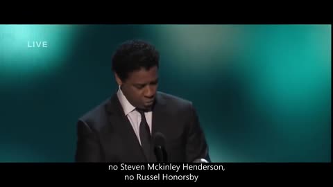 Amazing speech from Denzel Washington