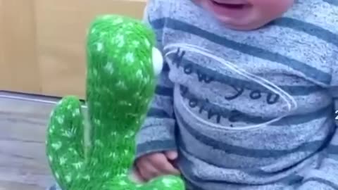 Cute Babies Playing With Dancing Cactus Hilarious Cute Babies Funny Videos