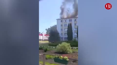 Ukrainian army shelled Russian city of Shebekino - Footage of the burning building