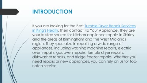 Best Tumble Dryer Repair Services in King's Heath