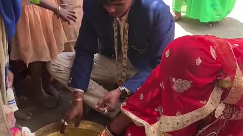 Indian village wedding ceremony