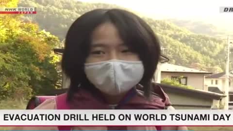Evacuation drill held in Northeastern Japan on World Tsunami Awareness Day