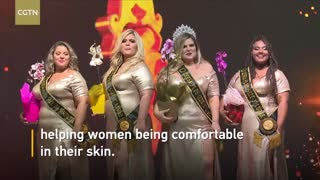 Plus sized model crowned beauty pageant in Brazil