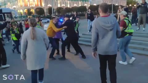 Ekaterinburz comenzó un momento difícil de los manifestantes