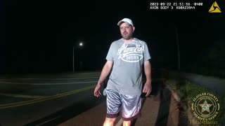 Flagler County release video of a drunk driver being arrested after swerving into oncoming lanes