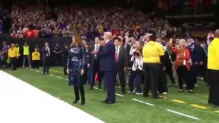 President Trump @ a football game