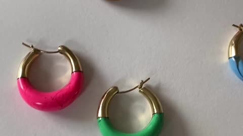 Resin Hoop Earrings