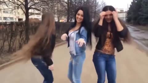 Russian beauties dancing in the street, I laughed to tears