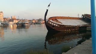 Old 100 Sink Boat In Ras El Bar Egypt