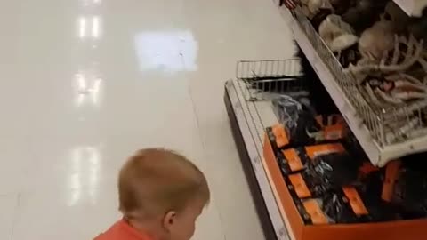 2-Year-Old Son Reacts to Bone Puppies at Target