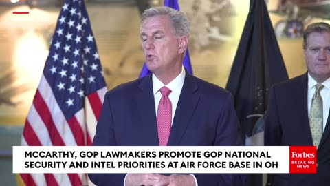 JUST IN- Speaker McCarthy Promotes GOP National Security Priorities At Air Force Base