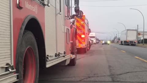 Car fire broke out in a parking lot near Pierre Trudeau airport