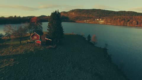 Drone footage magnificently captures autumn in Norway