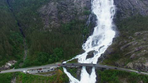 Langfossen Falls Norway
