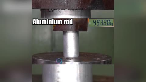 The Best Video of Crushing Aluminium Rod in Hydraulic press machine 🤯