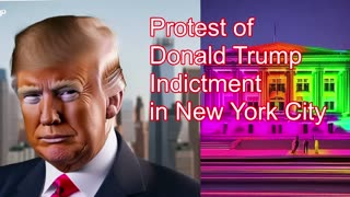 Protest of Donald Trump Indictment in New York City