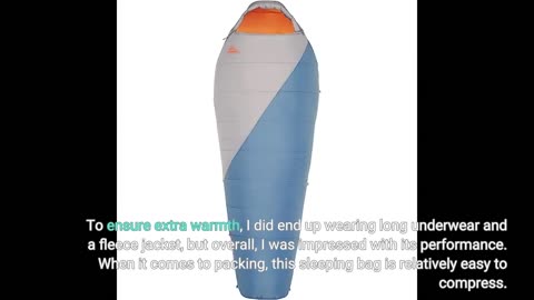 Buyer Reviews: Kelty Cosmic Synthetic Fill 0 Degree Backpacking Sleeping Bag, Regular – Compres...