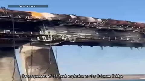 Consequences of the truck explosion on the Crimean Bridge