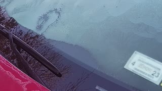 Car iced over