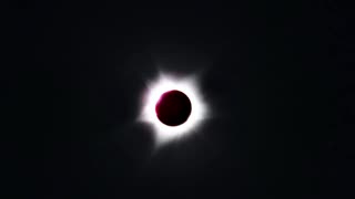 Rare hybrid solar eclipse hits totality in remote Australian town