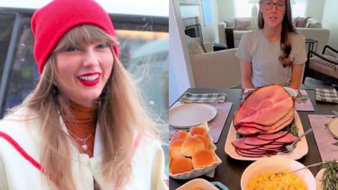 Taylor Swift Caught Serve Food to Sister in law Kylie Kelce 22 January 2024