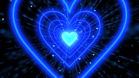 522. Heart 💙Blue Heart Tunnel Neon Heart Heart